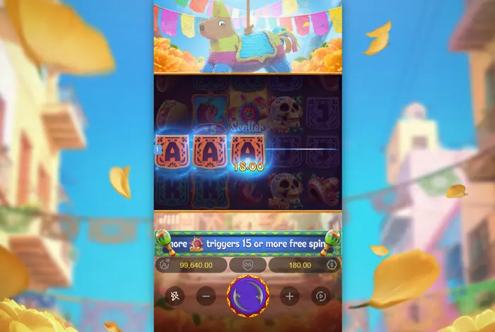 Pinata Wins Scatter symbols triggering the Free Spins bonus round